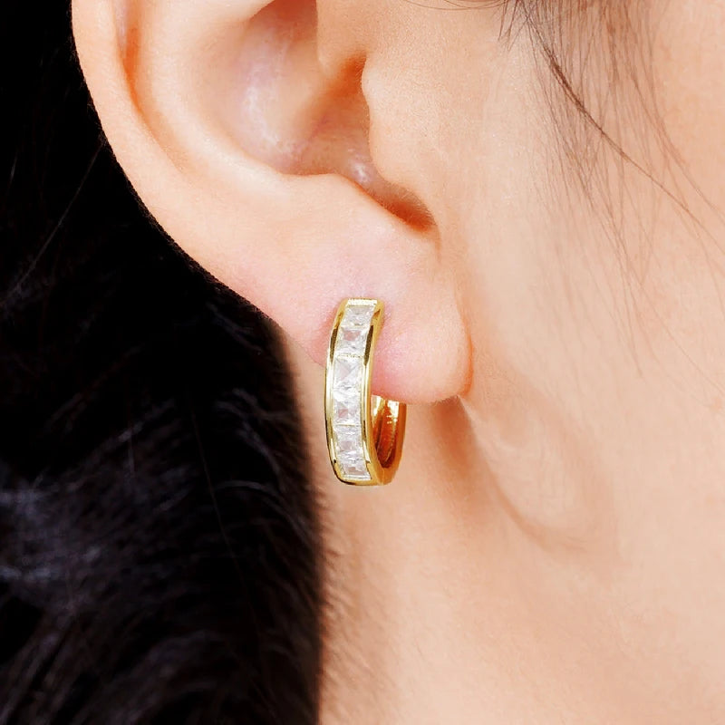 Milio Channel Hoop Earrings