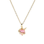 Rosé Heart Pendant Necklace