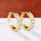 Milio Channel Hoop Earrings