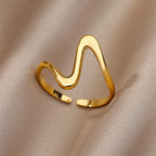 316L Stainless Steel Rings for Women Gold Color Never Fade Luxury Classic rings wedding couple rings Jewelry Free Shipping
