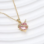 Rosé Heart Pendant Necklace
