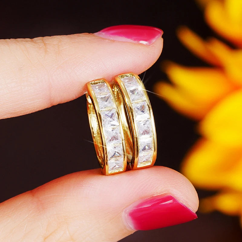 Milio Channel Hoop Earrings